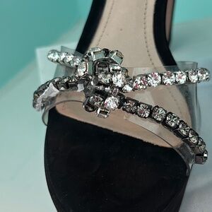Shultz Black suede platform heels